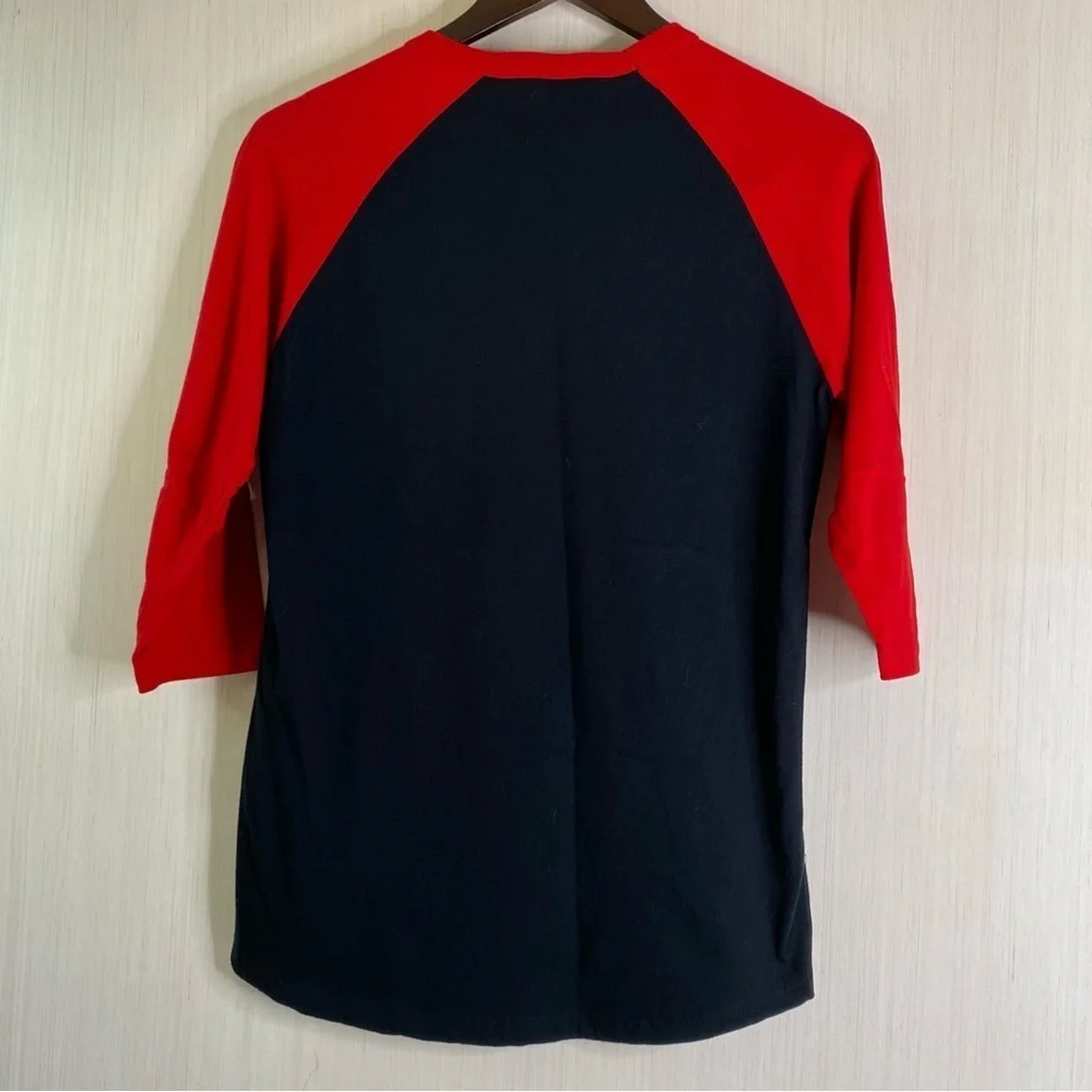 Unbranded Women’s Merry Christmas Raglan Sleeve Bling T-Shirt Red/Black XS